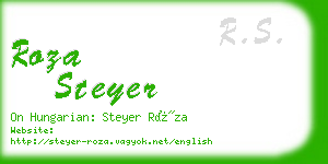 roza steyer business card